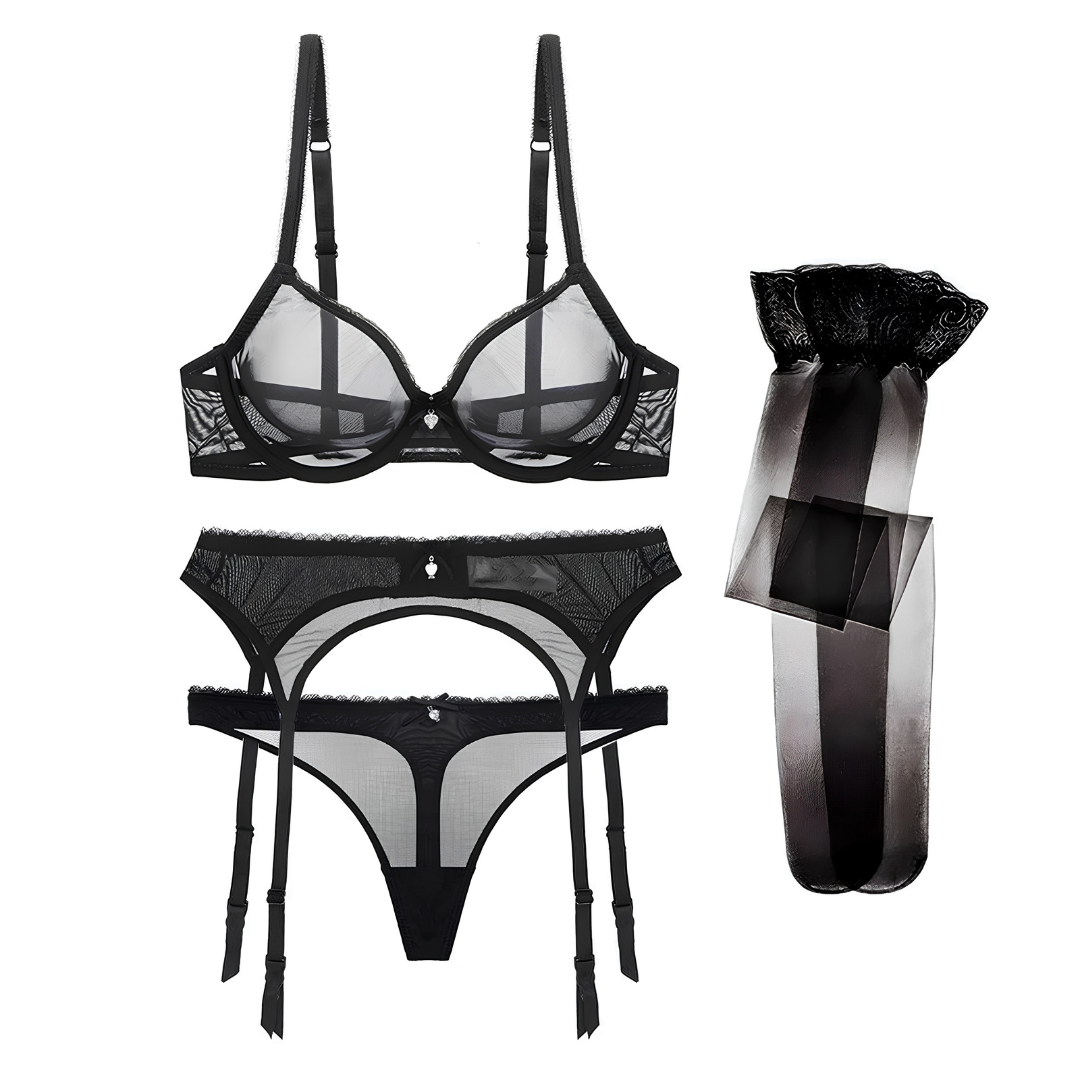 Mesh Me Wild | Siateczkowy komplet bielizny