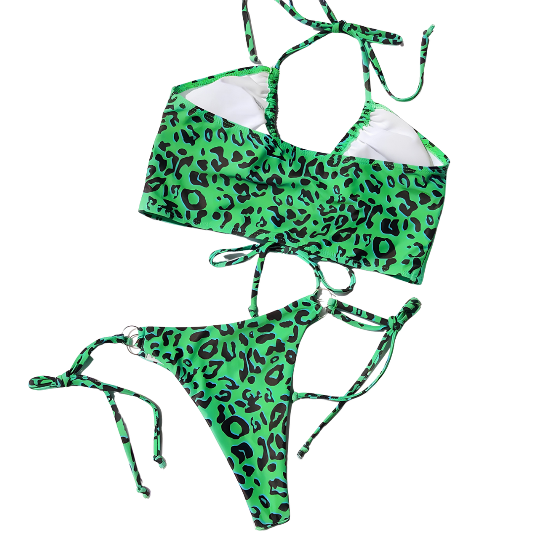 Leopard Chic | Dwuczęściowy strój kąpielowy w panterkę