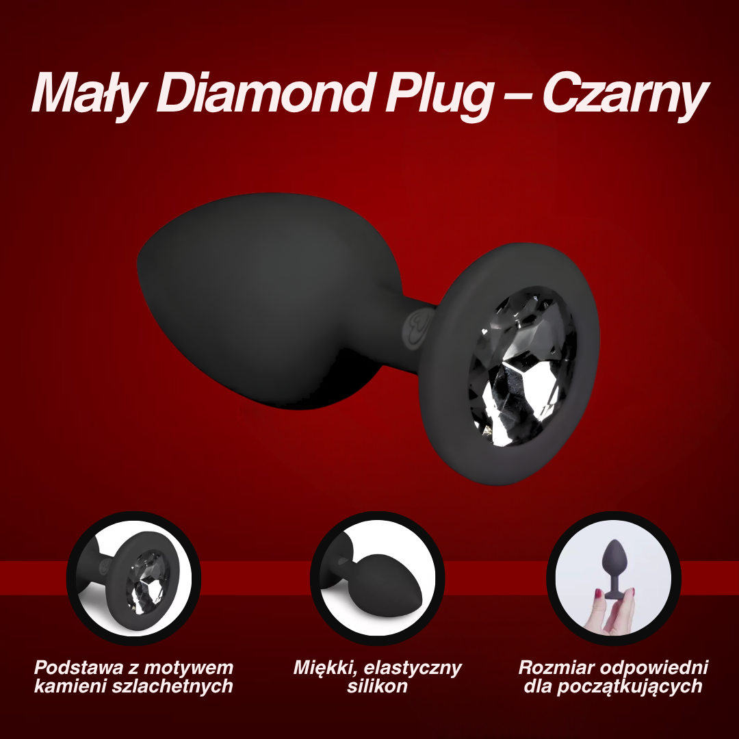 Naughty Vice| Mały Diamond Plug – Czarny