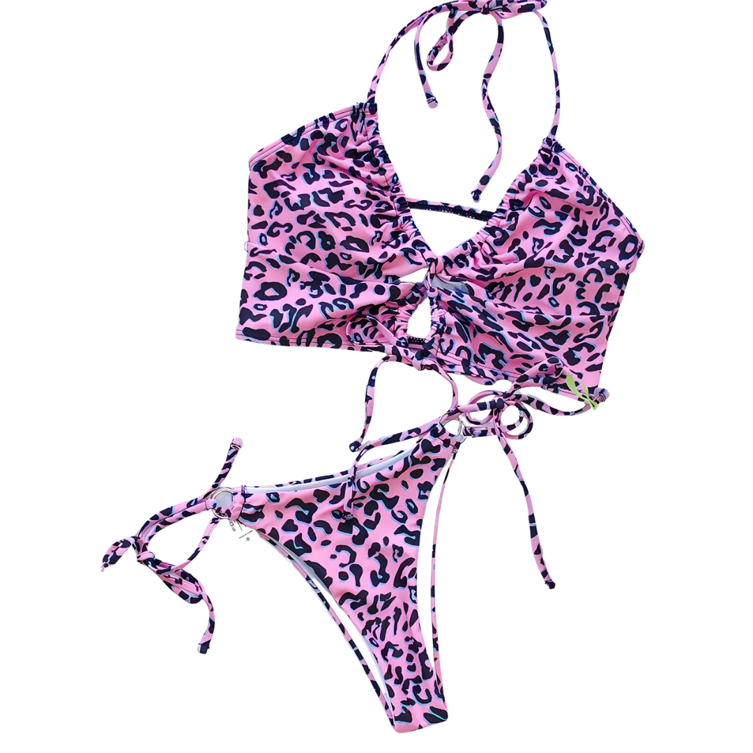 Leopard Chic | Dwuczęściowy strój kąpielowy w panterkę