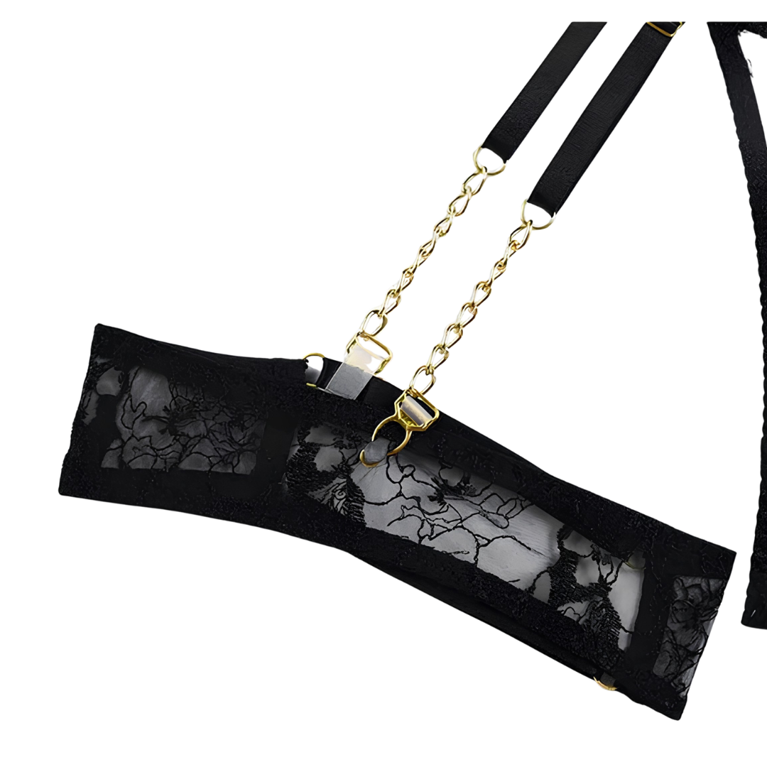 Chain Charm | Komplet bielizny z łańcuszkami