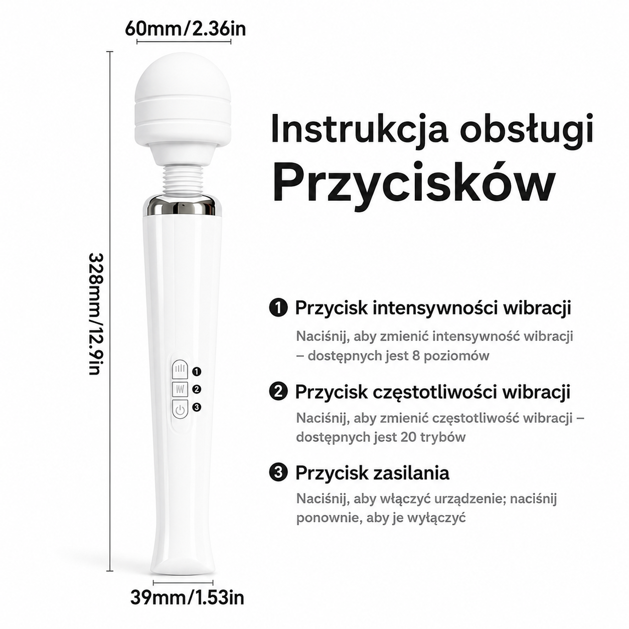 Pure Desire | Duży masażer AV i stymulator łechtaczki