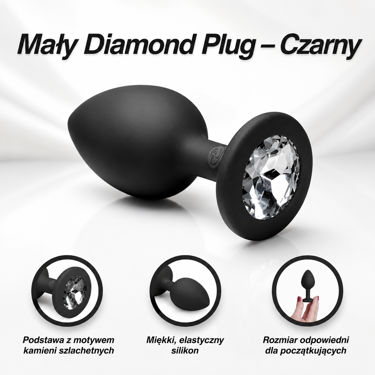 Naughty Vice| Mały Diamond Plug – Czarny