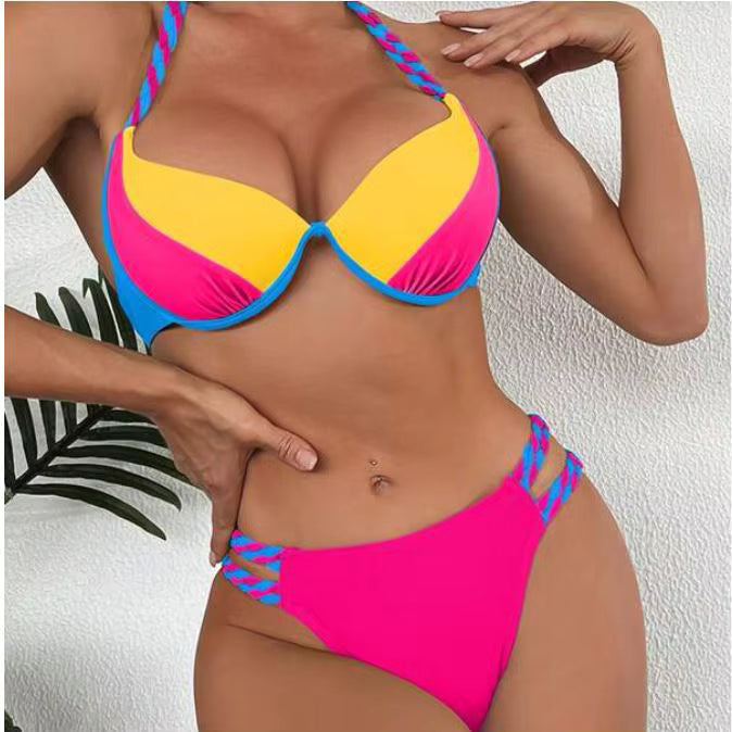 Multicolor Push-Up | Dwuczęściowy strój kąpielowy push-up wielokolorowy