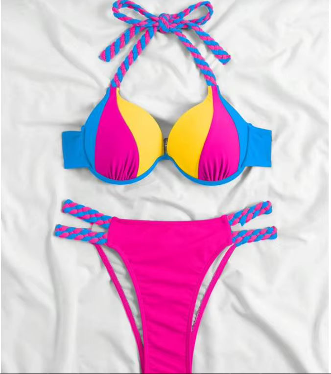 Multicolor Push-Up | Dwuczęściowy strój kąpielowy push-up wielokolorowy