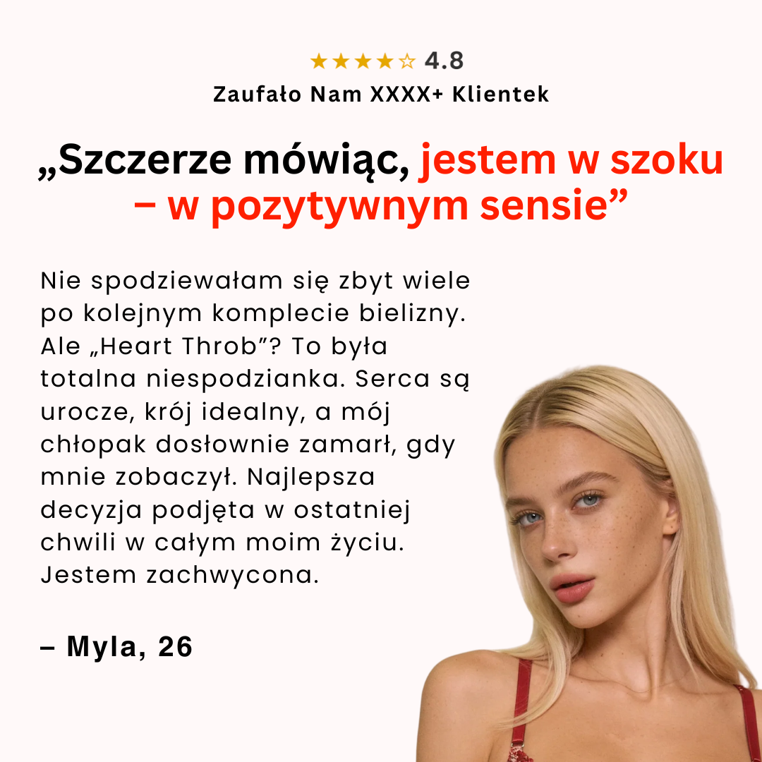 Heart Throb | Komplet bielizny z motywem serduszek