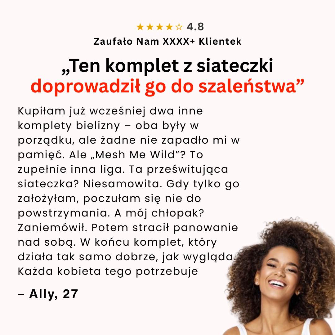 Mesh Me Wild | Siateczkowy komplet bielizny