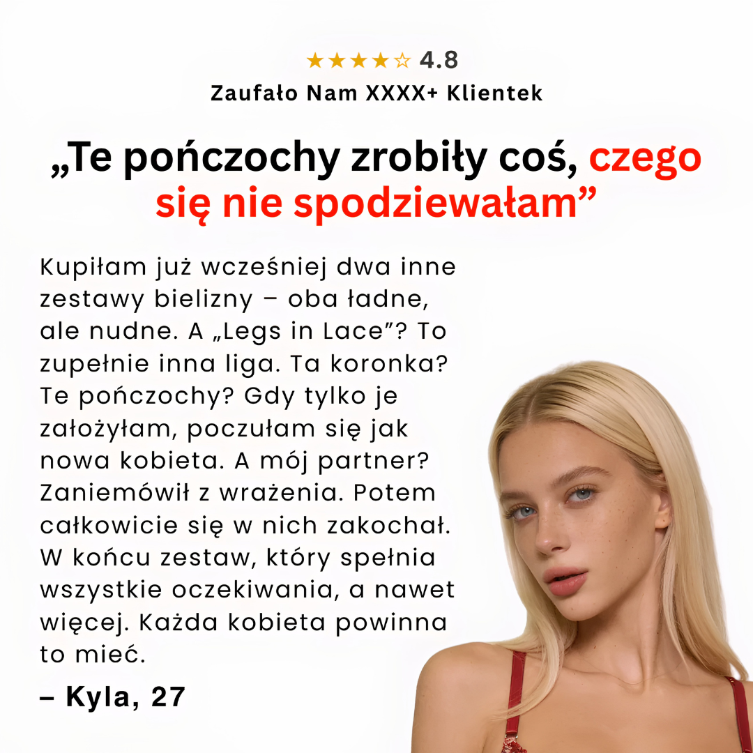 Legs in Lace | Komplet bielizny z pończochami