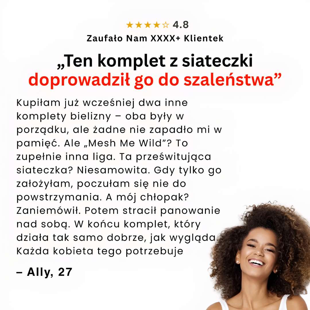 Mesh Me Wild | Siateczkowy komplet bielizny