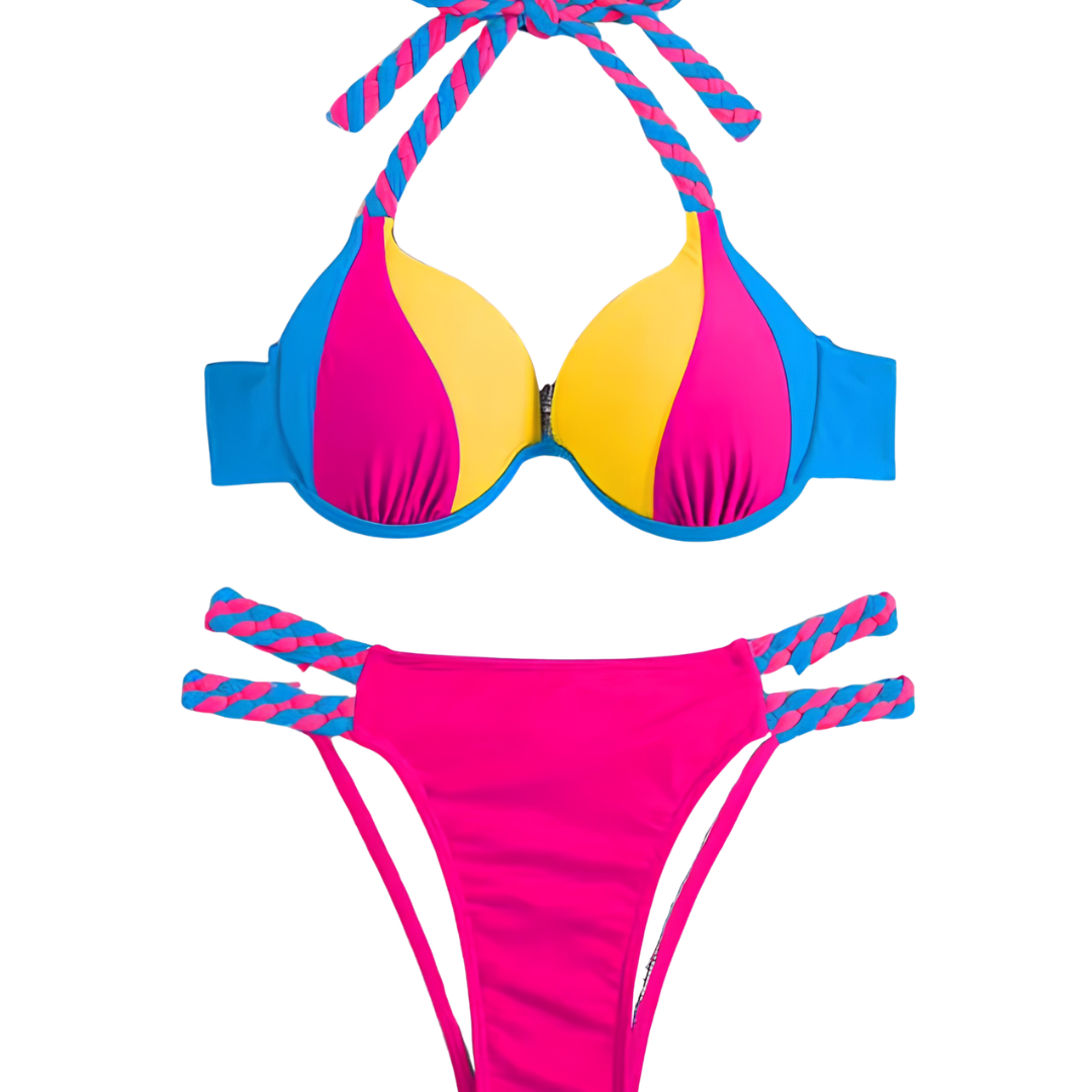 Multicolor Push-Up | Dwuczęściowy strój kąpielowy push-up wielokolorowy