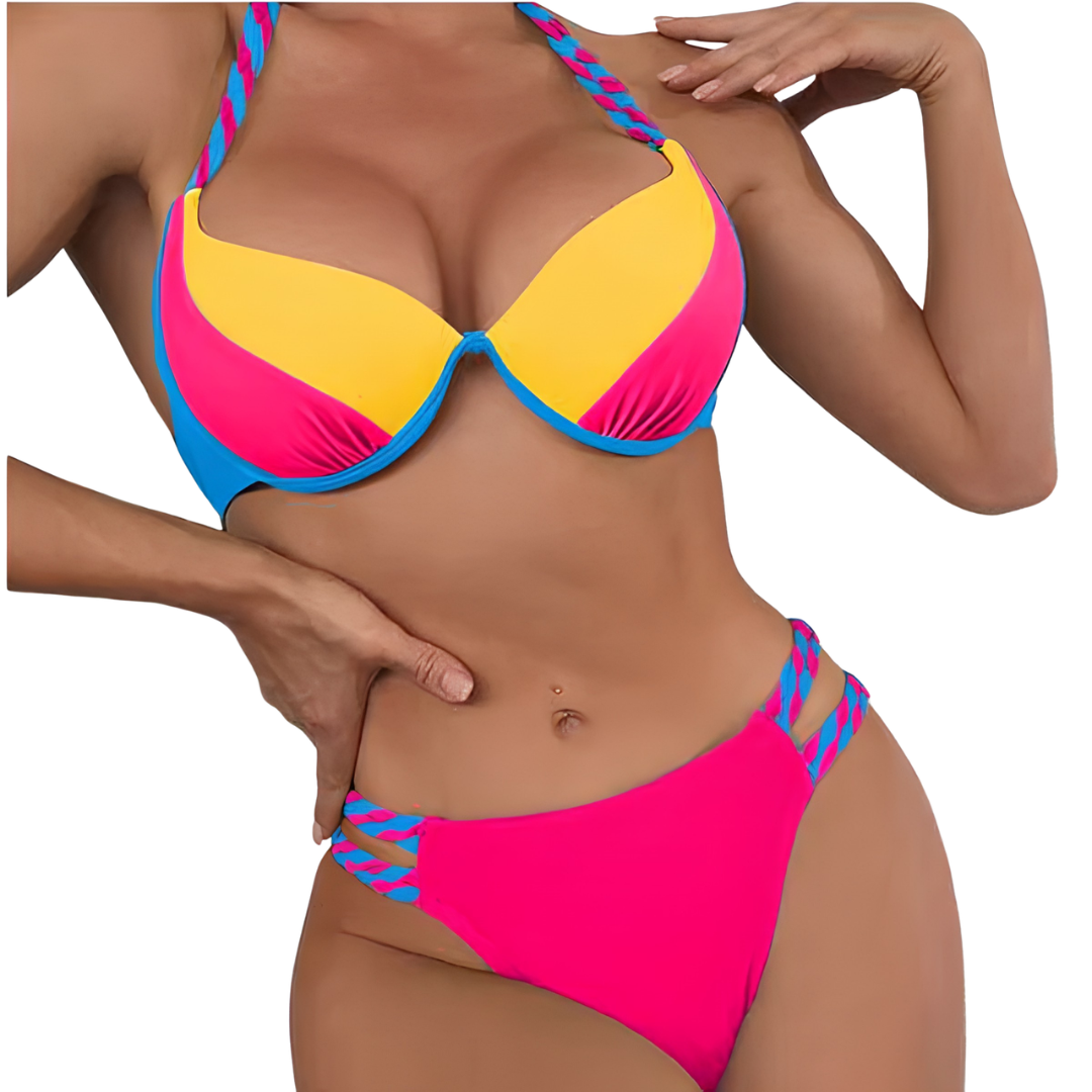 Multicolor Push-Up | Dwuczęściowy strój kąpielowy push-up wielokolorowy
