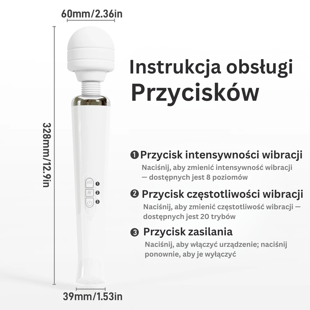 Pure Desire | Duży masażer AV i stymulator łechtaczki