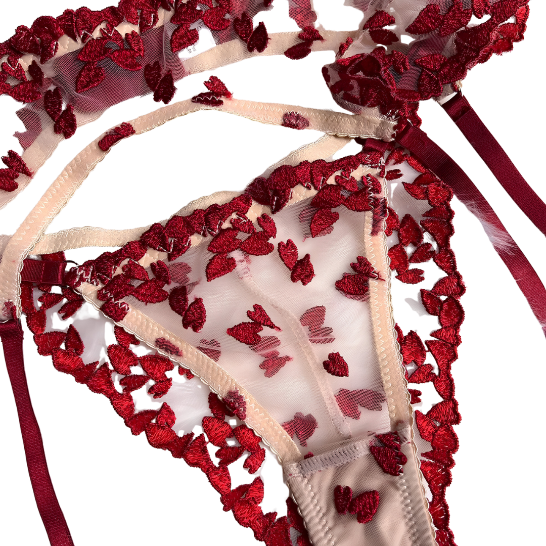 Heart Throb | Komplet bielizny z motywem serduszek