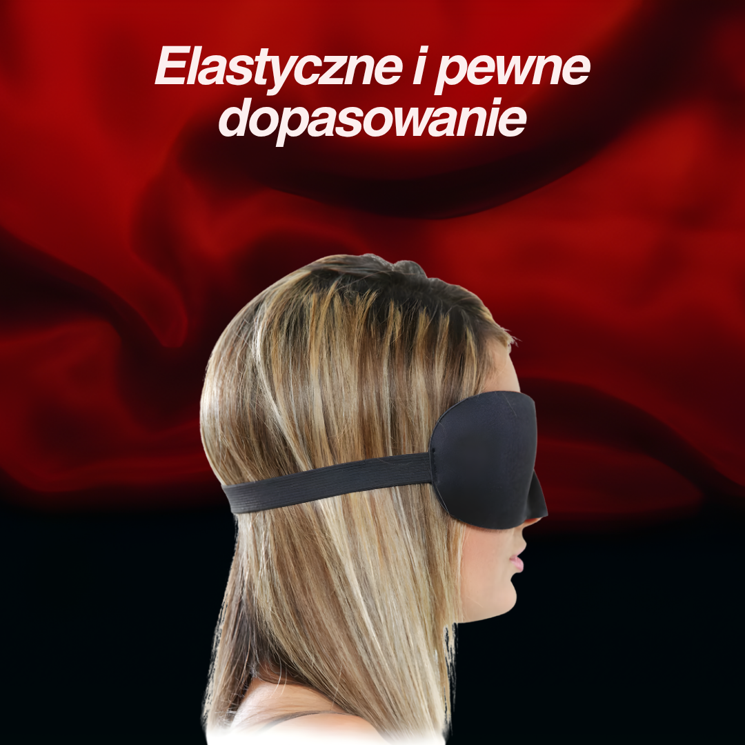 Soft Tease | Luksusowa satynowa maska Love Mask – czarna