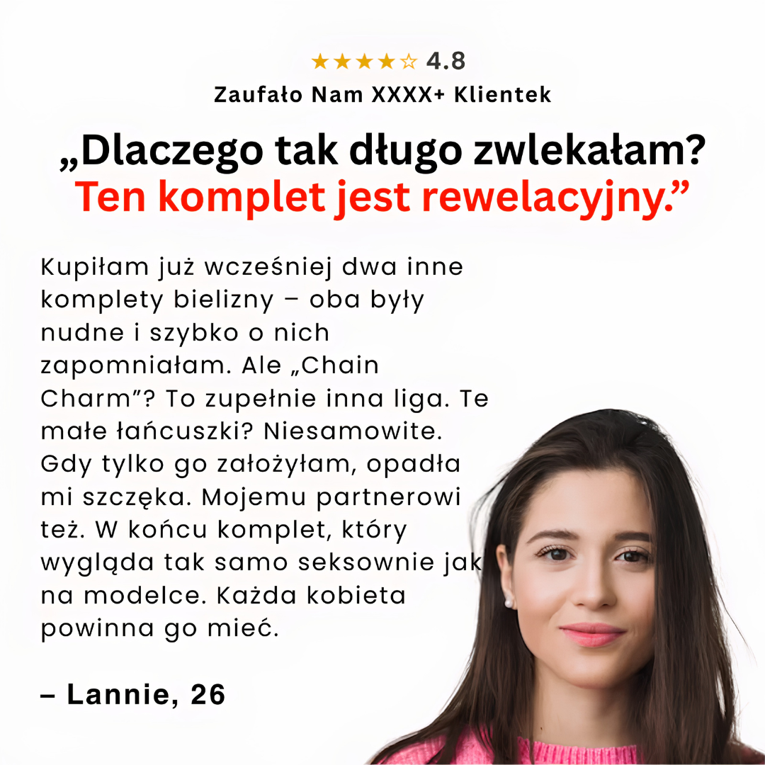Chain Charm | Komplet bielizny z łańcuszkami