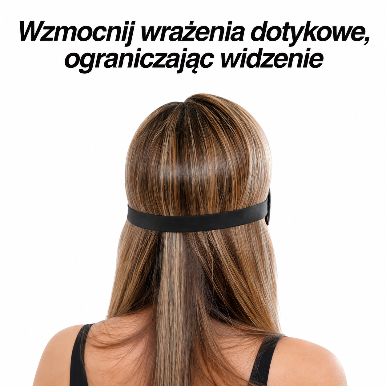 Soft Tease | Luksusowa satynowa maska Love Mask – czarna