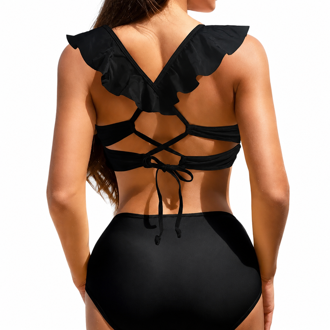 Ruffle Crush | Dwuczęściowy strój kąpielowy z falbanką