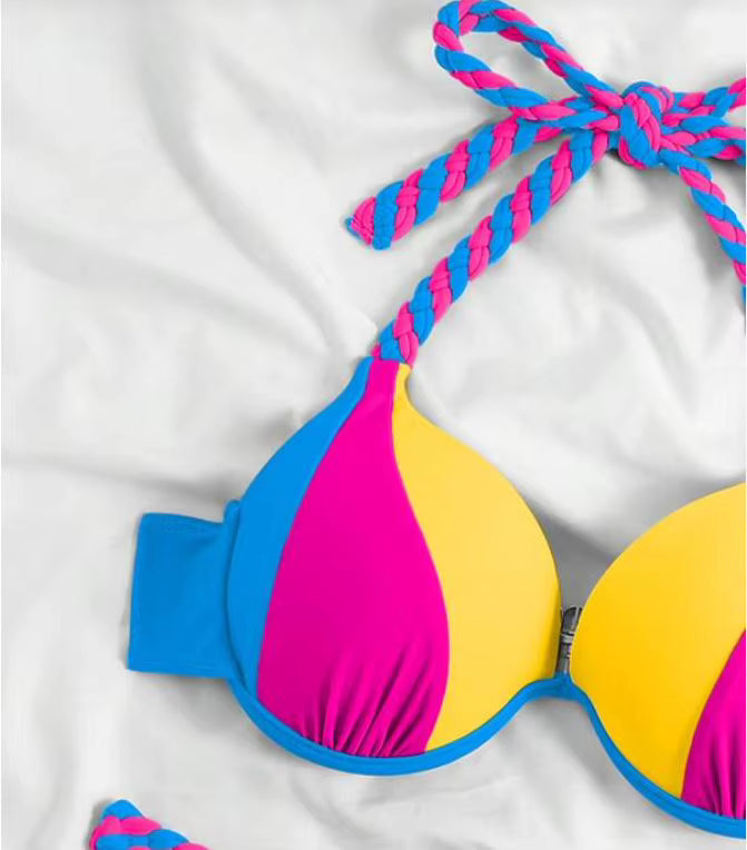 Multicolor Push-Up | Dwuczęściowy strój kąpielowy push-up wielokolorowy