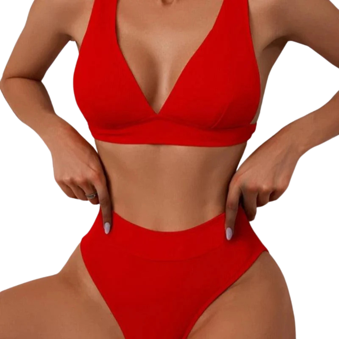High Waist Beauty | Dwuczęściowy strój kąpielowy z wysokim stanem