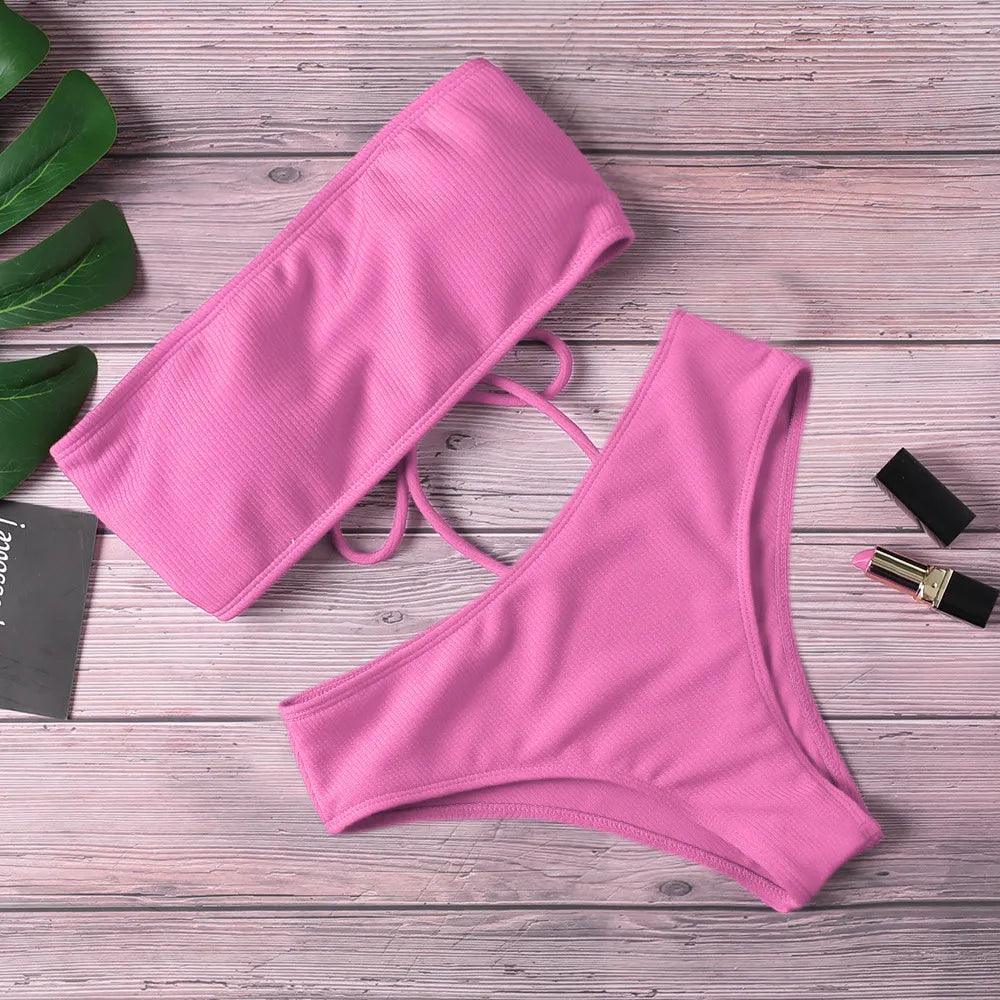 Strapless Chic | Dwuczęściowy strój kąpielowy bez ramiączek