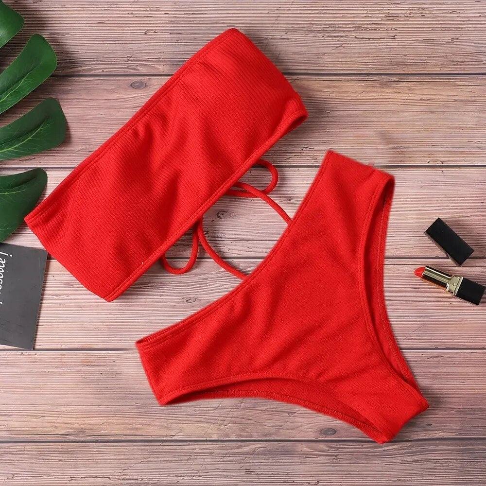 Strapless Chic | Dwuczęściowy strój kąpielowy bez ramiączek