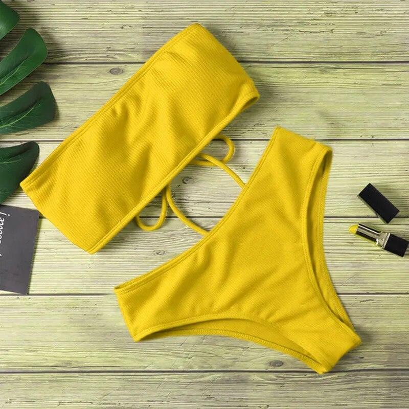 Strapless Chic | Dwuczęściowy strój kąpielowy bez ramiączek