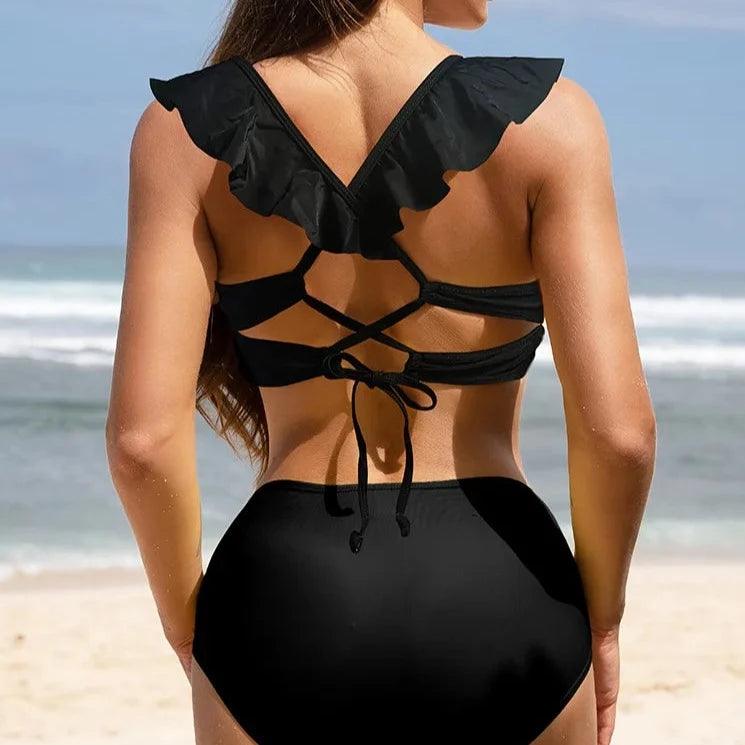 Ruffle Crush | Dwuczęściowy strój kąpielowy z falbanką