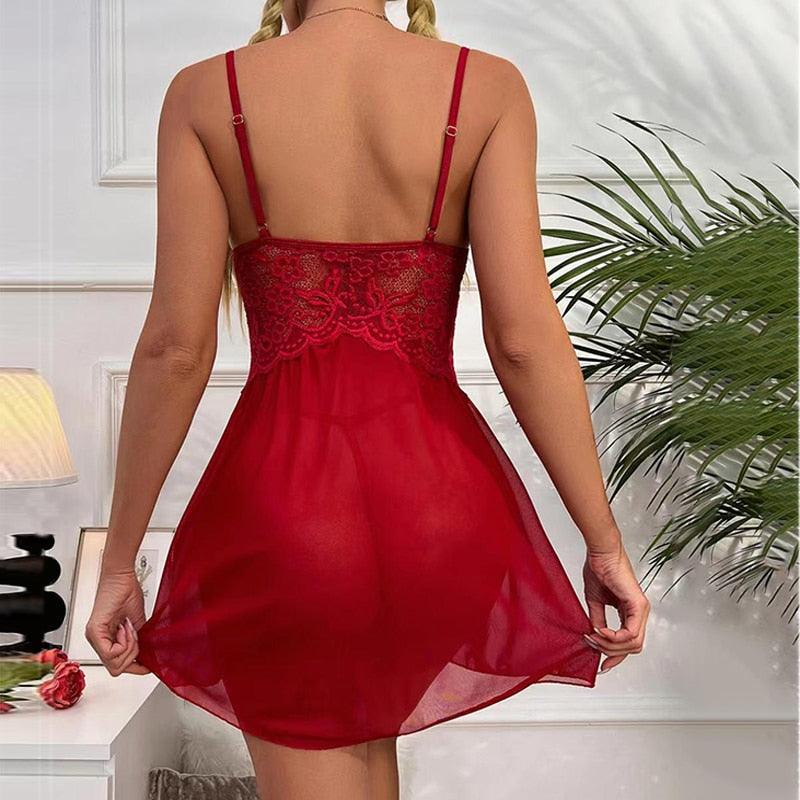Side Slit Lace | Koronkowa koszula nocna z wycięciami po bokach